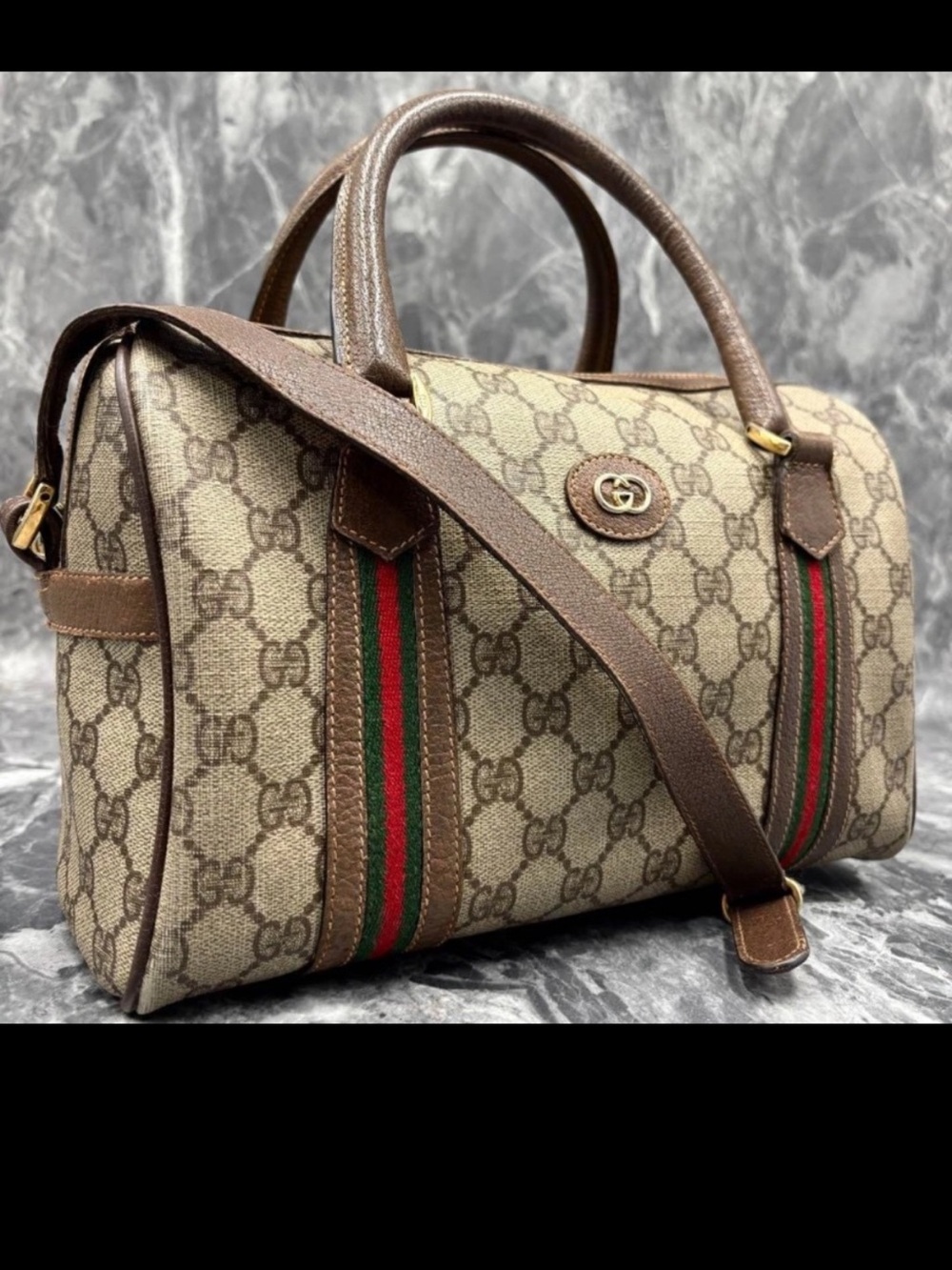 (21) GUCCI 80s 2-Way Boston